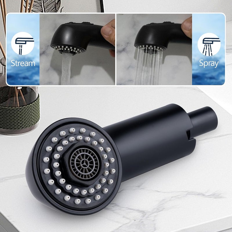 gcbcrit Pull-Out Spray Wand for Grohe Parts 46298K00 / 46312KH0, Replacement for Grohe Pull Out Kitchen Faucet Parts, Soft Black - Image 3